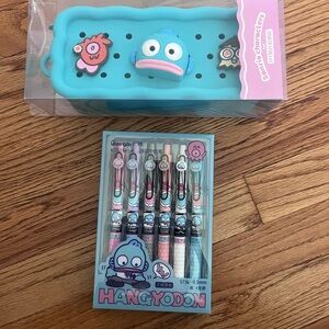 Sanrio Hangyodon Pencil Case with Pens